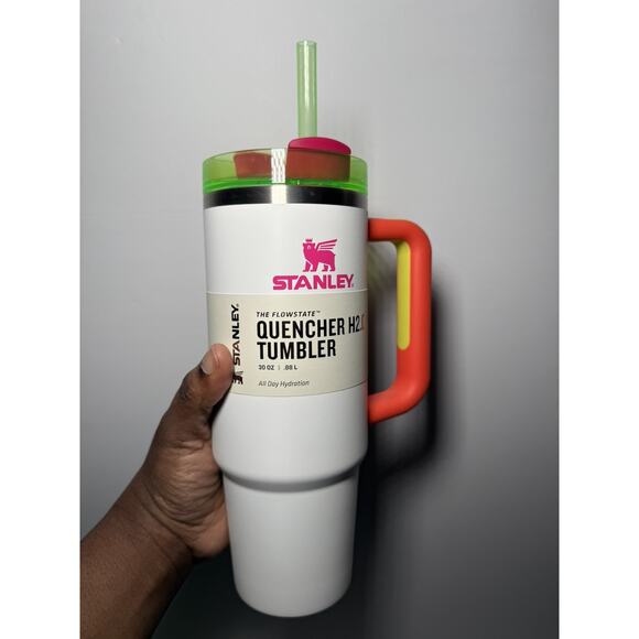 Stanley Limited Edition WHITE NEON + BLACK NEON 30oz Quencher Tumbler Set BNWT - Picture 5 of 15